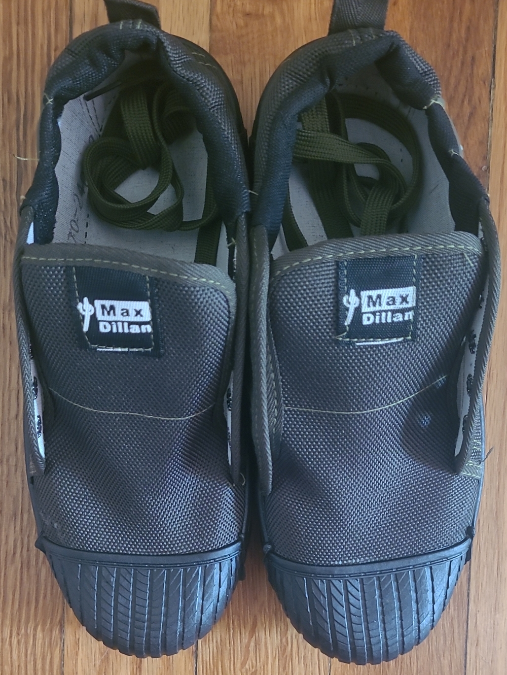 Max Dillan Olive Green Canvas Slip-On Shoes